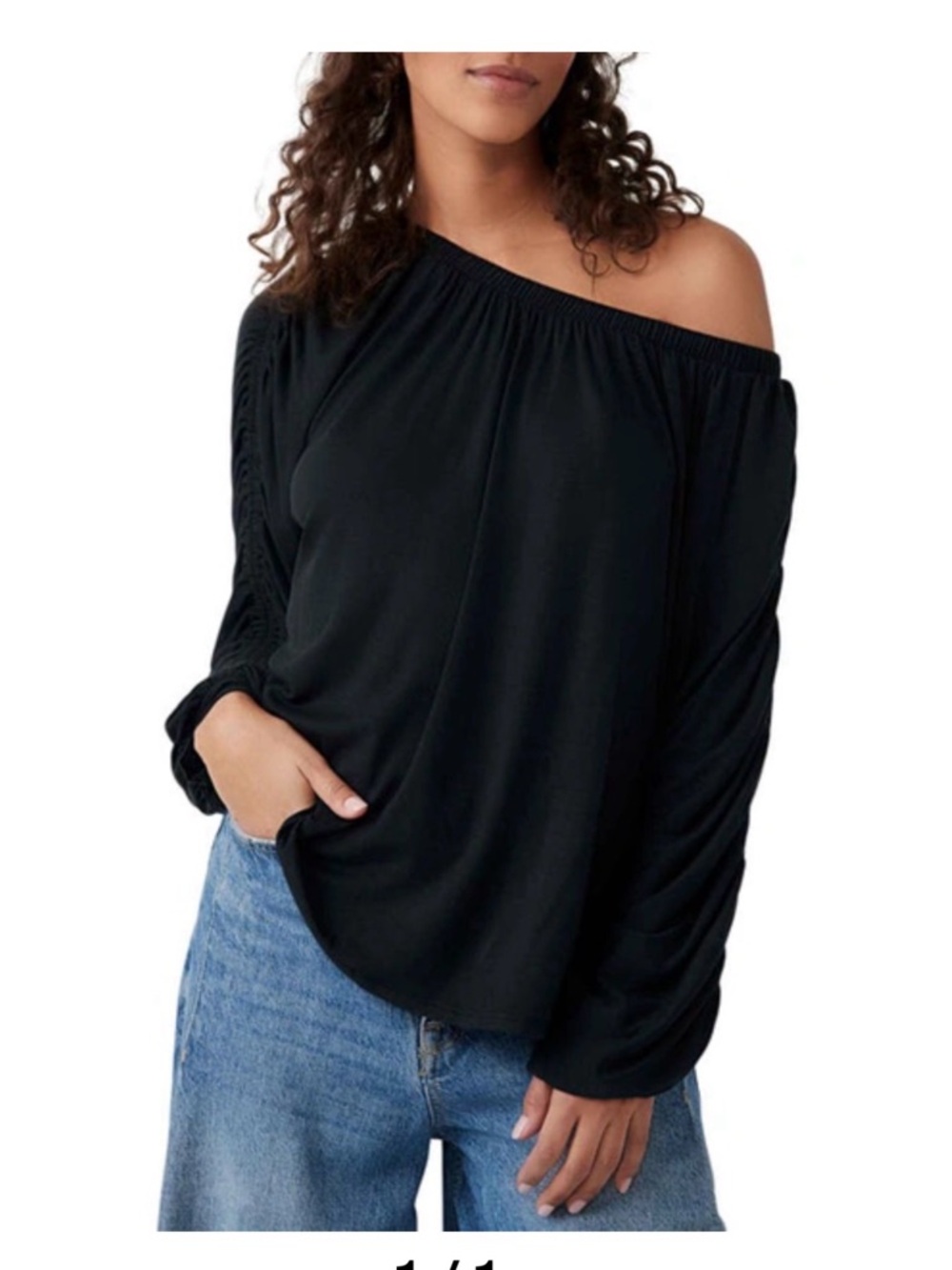 Free People Care FP Serenade Tee in Black